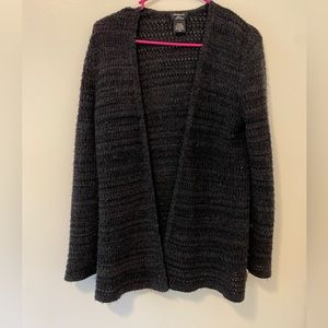 Lord & Taylor Gray Cashmere/Wool Cardigan